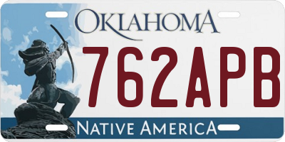 OK license plate 762APB