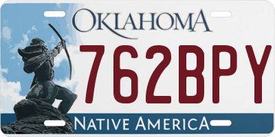 OK license plate 762BPY