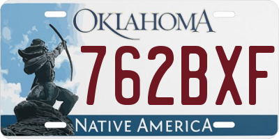 OK license plate 762BXF