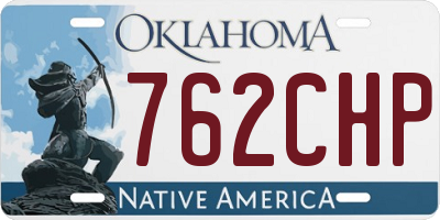 OK license plate 762CHP