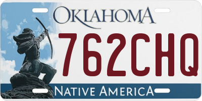 OK license plate 762CHQ