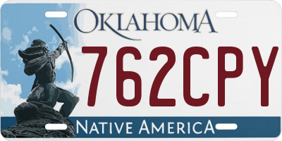 OK license plate 762CPY