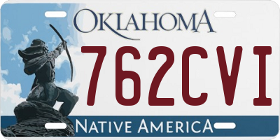 OK license plate 762CVI