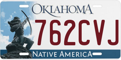 OK license plate 762CVJ