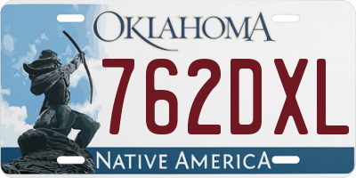 OK license plate 762DXL