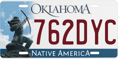 OK license plate 762DYC