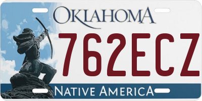 OK license plate 762ECZ