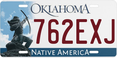 OK license plate 762EXJ