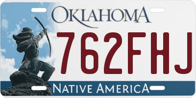 OK license plate 762FHJ