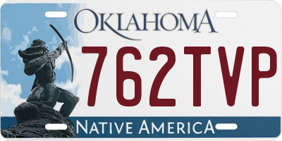 OK license plate 762TVP
