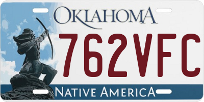 OK license plate 762VFC