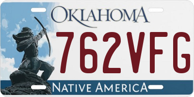 OK license plate 762VFG