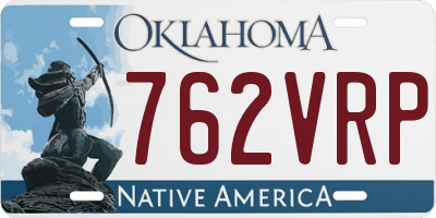 OK license plate 762VRP