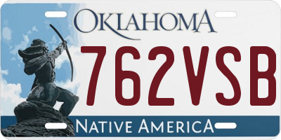 OK license plate 762VSB