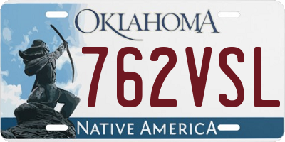 OK license plate 762VSL