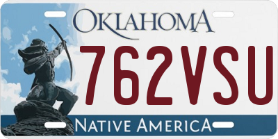OK license plate 762VSU