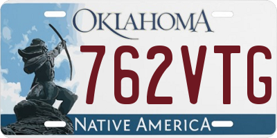 OK license plate 762VTG