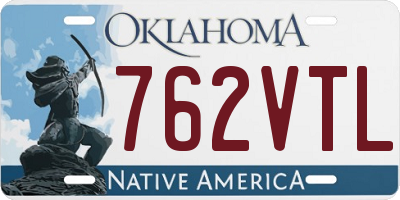 OK license plate 762VTL