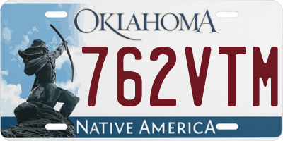 OK license plate 762VTM