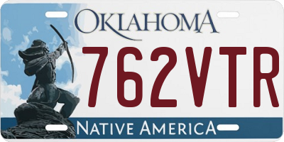 OK license plate 762VTR