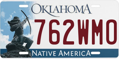 OK license plate 762WMO