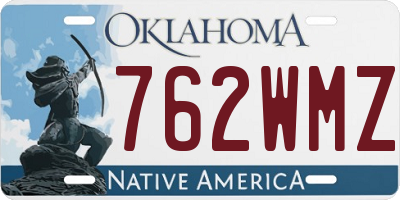 OK license plate 762WMZ
