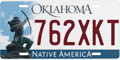 OK license plate 762XKT