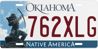 OK license plate 762XLG