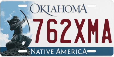 OK license plate 762XMA