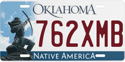 OK license plate 762XMB