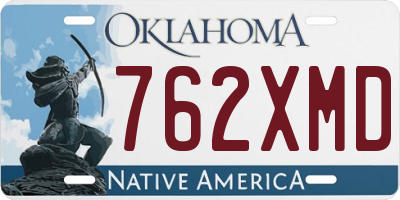 OK license plate 762XMD