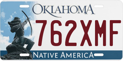 OK license plate 762XMF