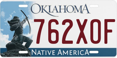 OK license plate 762XOF