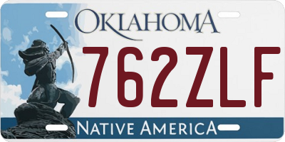 OK license plate 762ZLF
