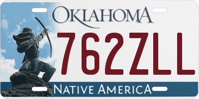 OK license plate 762ZLL