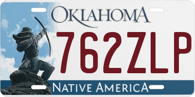OK license plate 762ZLP