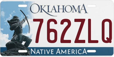 OK license plate 762ZLQ