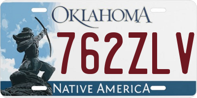 OK license plate 762ZLV