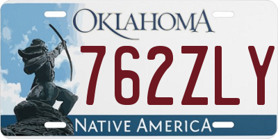 OK license plate 762ZLY