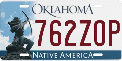 OK license plate 762ZOP