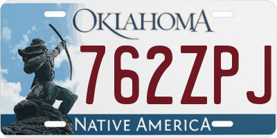 OK license plate 762ZPJ