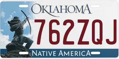 OK license plate 762ZQJ