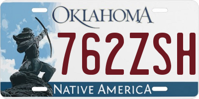 OK license plate 762ZSH