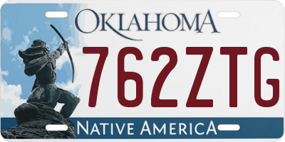 OK license plate 762ZTG