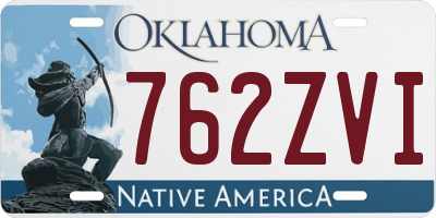OK license plate 762ZVI