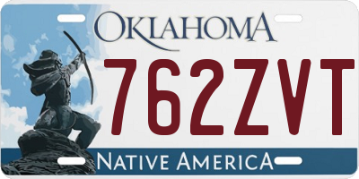 OK license plate 762ZVT