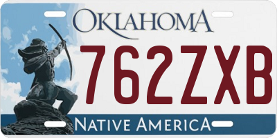 OK license plate 762ZXB