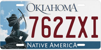 OK license plate 762ZXI