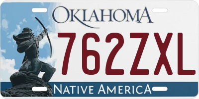 OK license plate 762ZXL