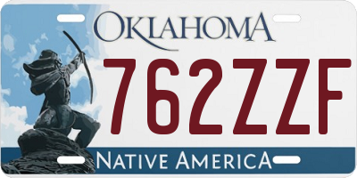 OK license plate 762ZZF